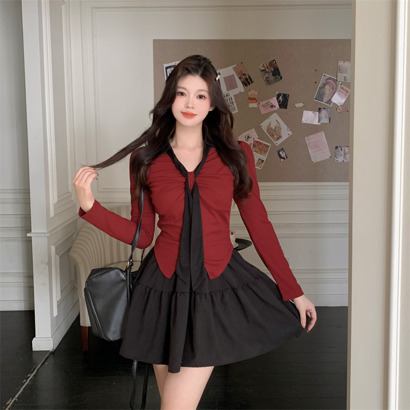 Women’s V-Neck Long Sleeve Slim Fit T-Shirt – Style 2c47fa